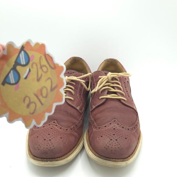 Cole Haan Men’s Lunargrand  Red Derby Shoes Wingtip Suede Sneakers size 10 main image 8